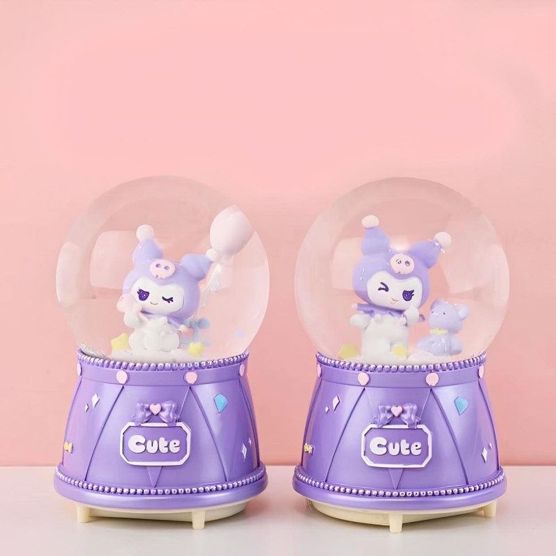 Kuromi Işıklı Müzikli Kar Küresi Orta Boy - Model 3 