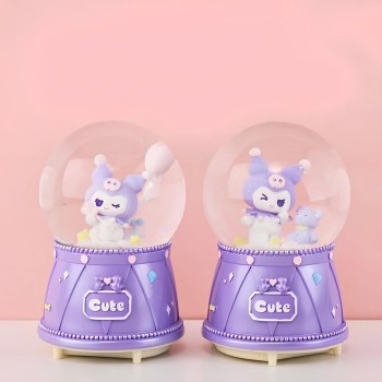 Kuromi Işıklı Müzikli Kar Küresi Orta Boy Model 3 