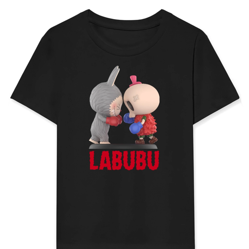 Labubu   Baskılı T-Shirt - Siyah -