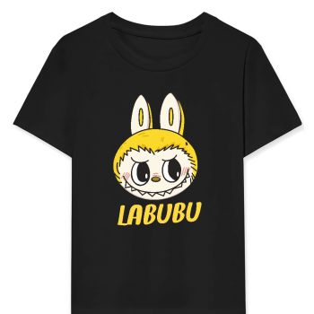 Labubu   Baskılı T-Shirt - Siyah -