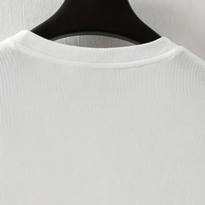 LB Baskılı Ön Arka Oversize Bisiklet Yaka Kısa Kol T-shirt - Beyaz -