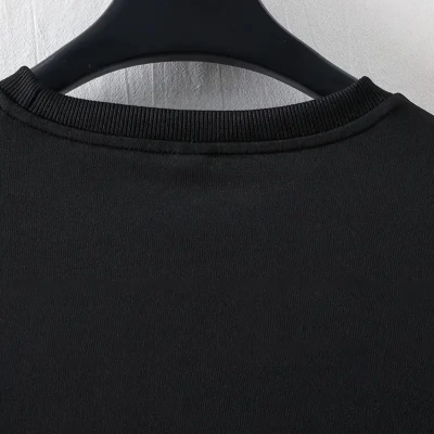 LB Ön Arka Baskılı Oversize Bisiklet Yaka Yazlık T-shirt - Siyah -