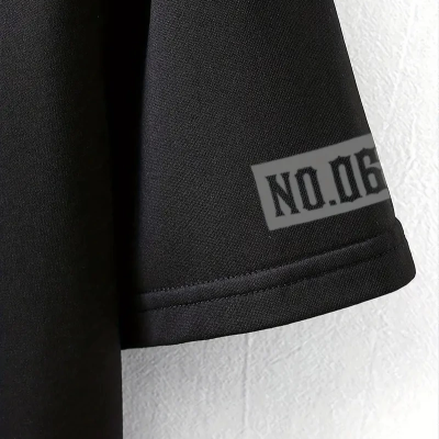 LB Ön Arka Baskılı Oversize Bisiklet Yaka Yazlık T-shirt - Siyah -