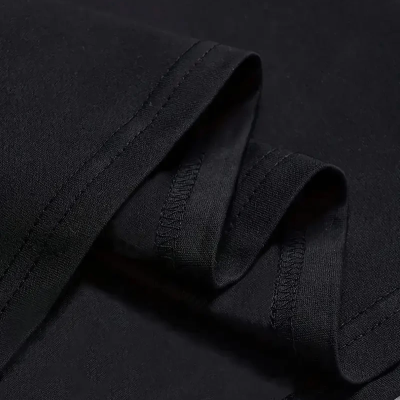 LB Ön Arka Baskılı Oversize Bisiklet Yaka Yazlık T-shirt - Siyah -