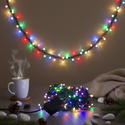 LED Damla Uçlu RGB Dekoratif Işık 10 Metre 100 