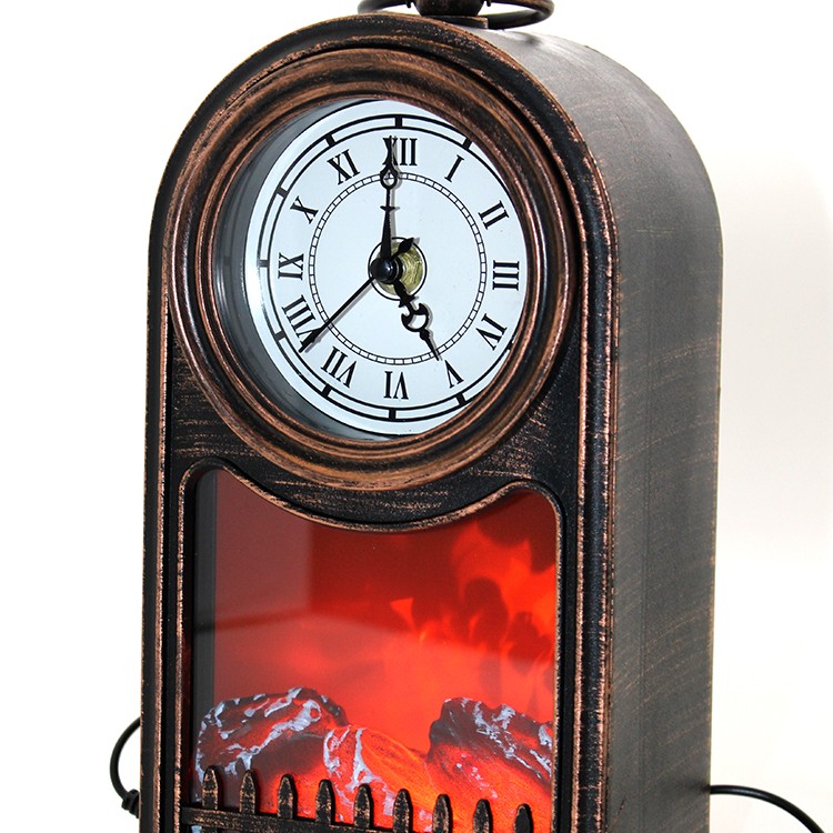 LED Işıklı Saatli Şömine - Model 1 