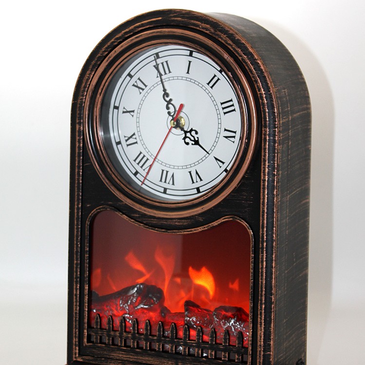 LED Işıklı Saatli Şömine - Model 2