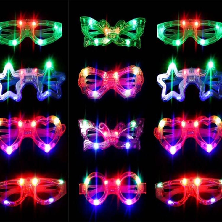 Led Işıklı Yanar Söner Parti Gözlüğü Seti 12 Adet