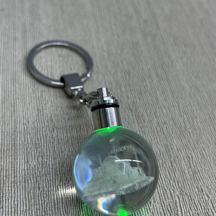 Ledli Ayasofya Tasarımı Kristal Anahtarlık 