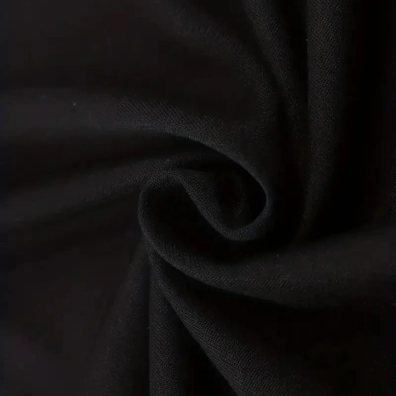 ler için Ön Arka Baskılı PERFECTLY günlük Kısa Kol tişört - Siyah -