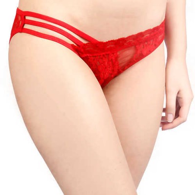 Leyna Kırmızı Şerit Detaylı Seksi Külot TM1139