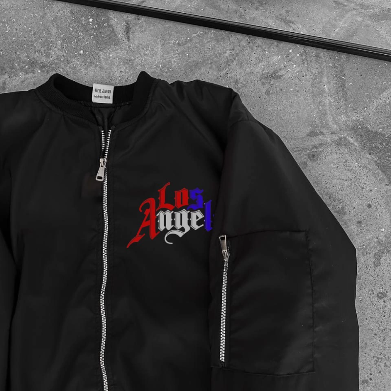 Los Angeles Siyah Bomber Mont –  -