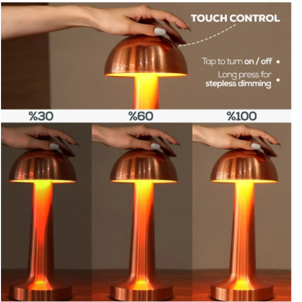 Mantar Dokunmatik LED Masa Lambası 