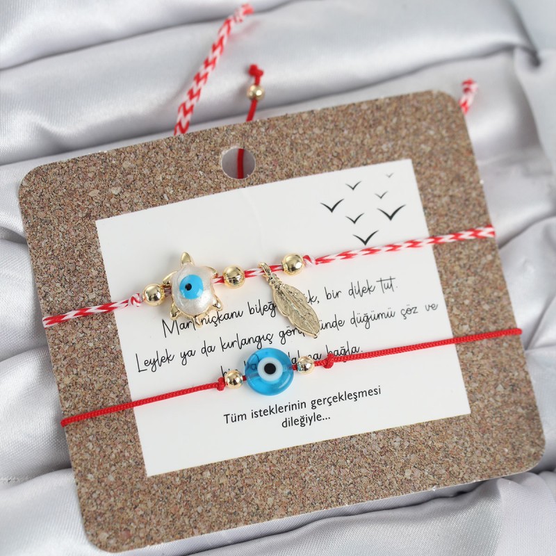 Marteniçka Bileklik 2'li Caretta Caretta ve Nazarlı Model