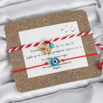 Marteniçka Bileklik 2'li Nazar ve Kırlangıç Model