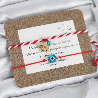 Marteniçka Bileklik 2'li Nazar ve Kırlangıç Model