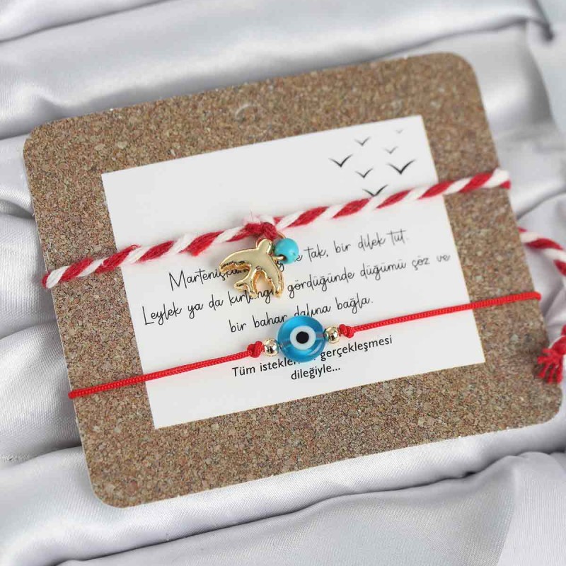 Marteniçka Bileklik 2'li Nazar ve Kırlangıç Model