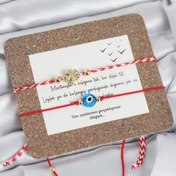 Marteniçka Bileklik 2'li Yonca ve Nazarlı Model