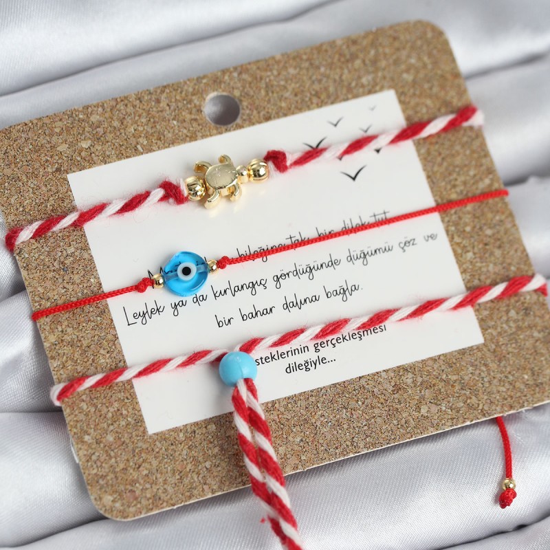 Marteniçka Bileklik 3'lü Caretta Caretta ve Nazarlı Model