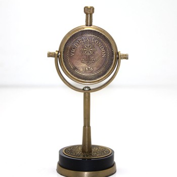 Masa Üstü Pirinç Saat Model 4