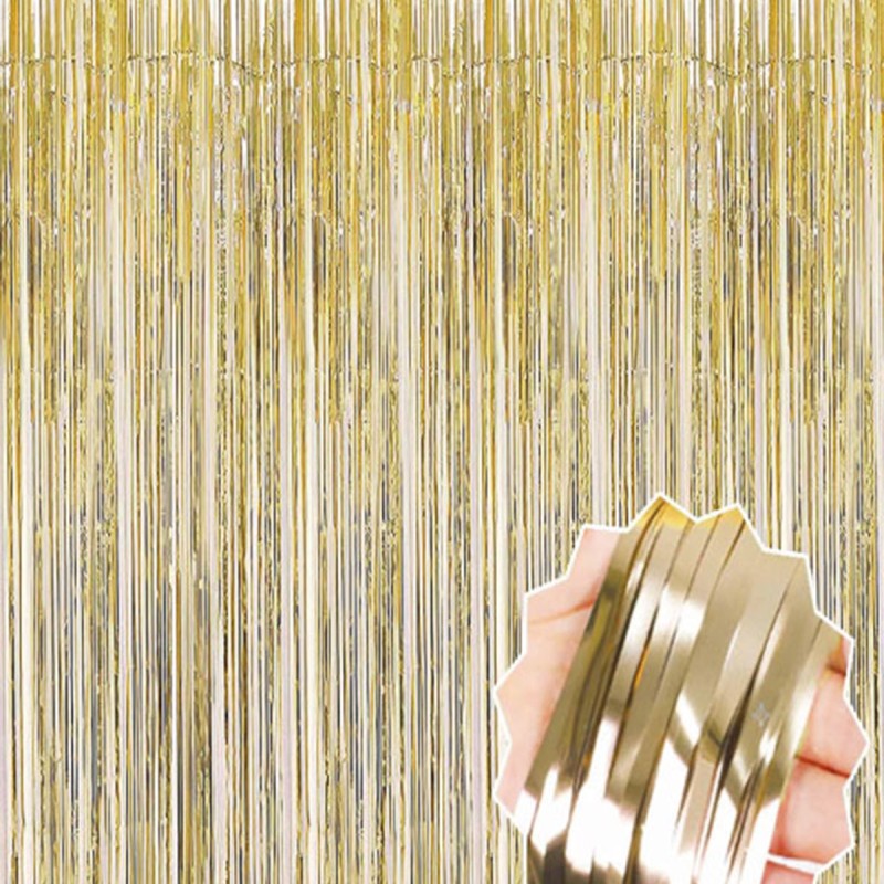 Mat Altın Püsküllü Kapı Perdesi 