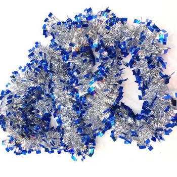 Mavi Gümüş Renk  Çift Renk Sim Süs 180 cm