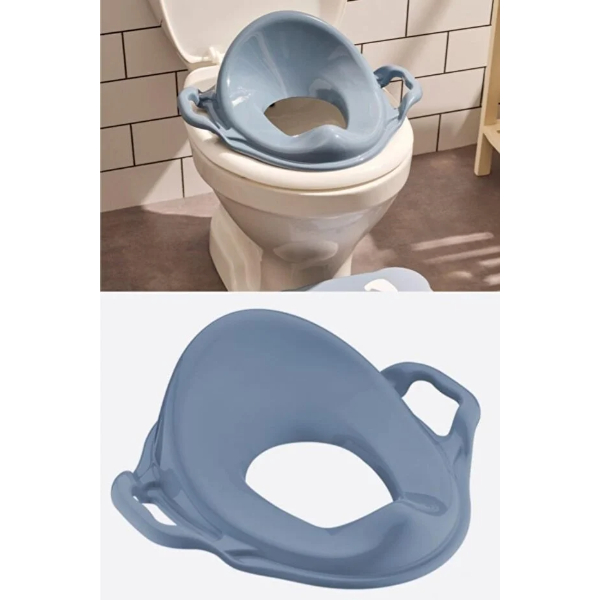Mavi Kulplu Çocuk Klozet Adaptörü 
