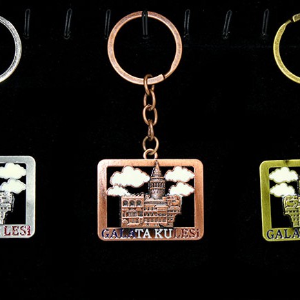 Metal Galata Kulesi Anahtarlık Model 1 