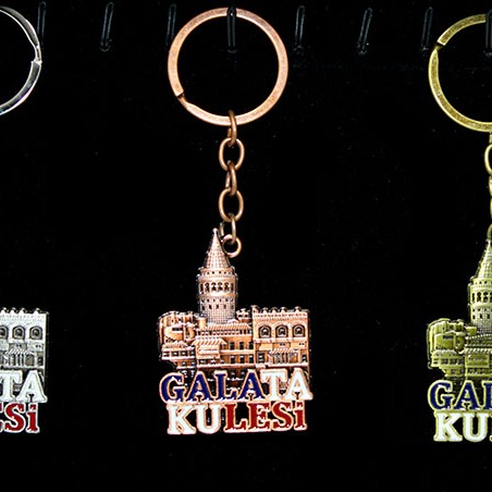 Metal Galata Kulesi Anahtarlık Model 2