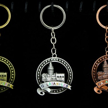 Metal Galata Kulesi Anahtarlık Model 3