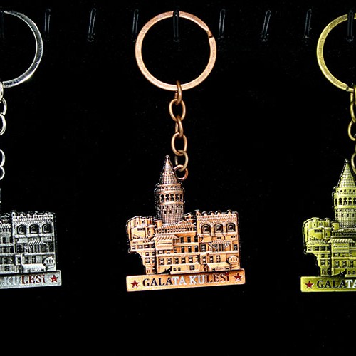 Metal Galata Kulesi Anahtarlık Model 4