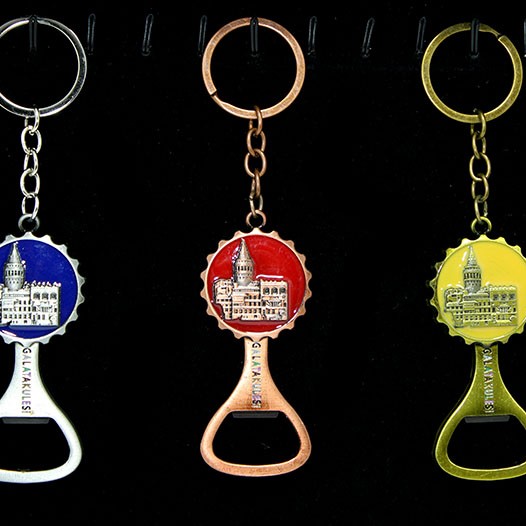 Metal Galata Kulesi Anahtarlık Ve Açacak Model 2 