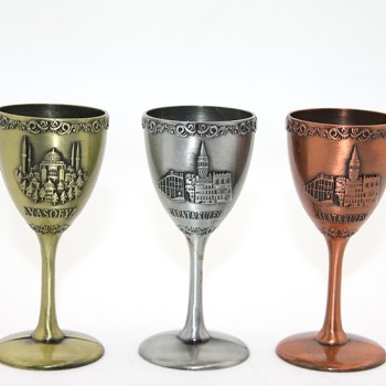 Metal İstanbul Yöresel Kadeh Bardak 
