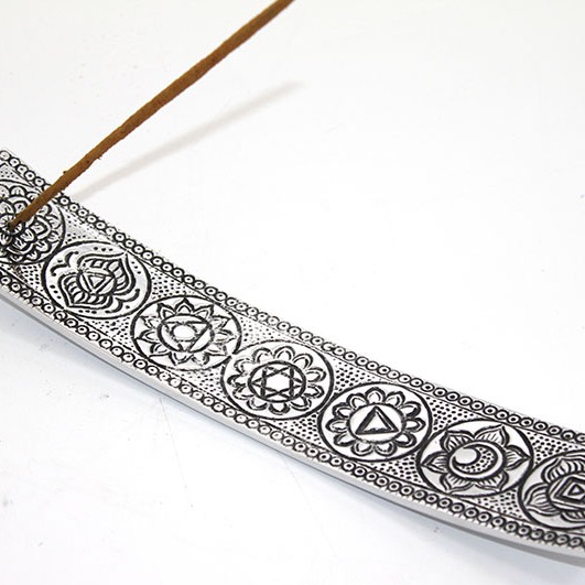 Metal Kayık 7 Çakra (Chakra) Tütsülük 