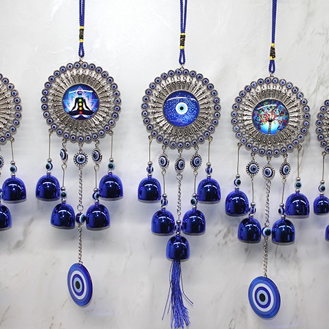 Metal Nazar Boncuğu Çan Model 9