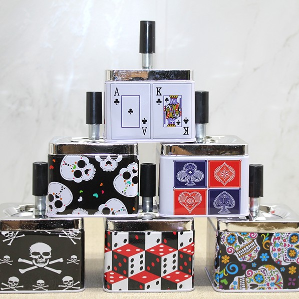 Metal Renkli Basmalı Küllük  