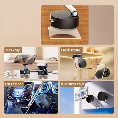 Mıknatıslı Katlanabilir Telefon Tutucu - Torpido ve Cam Uyumlu