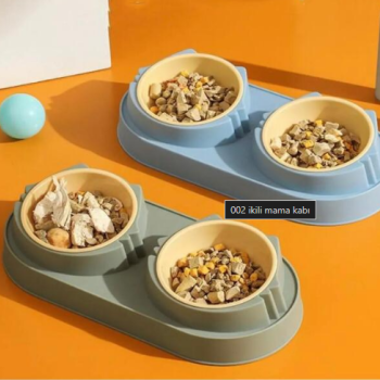 Mikopet Çift Bölmeli Mama ve Su Kabı