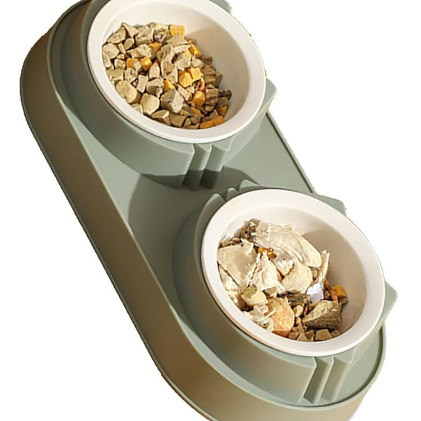 Mikopet Çift Bölmeli Mama ve Su Kabı
