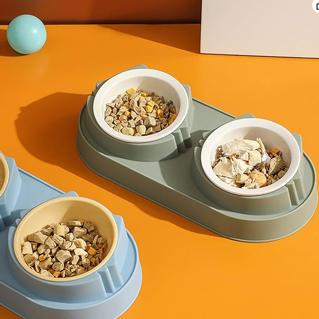Mikopet Çift Bölmeli Mama ve Su Kabı