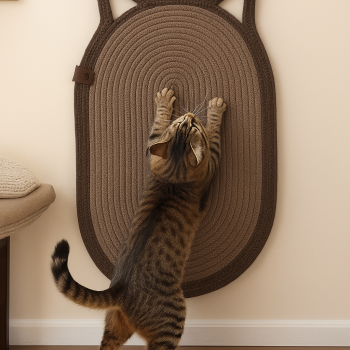 Mikopet Dekoratif Kedi Kulaklı Tırmalama Paspası 