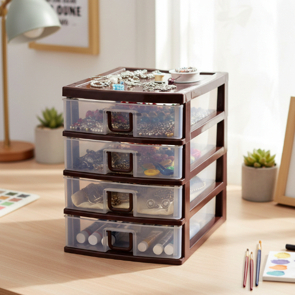 Mini 4 Çekmeceli Komidin Organizer 