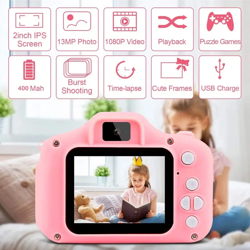 Mini Kamera Fotoğraf Makinesi Pembe Mini Kamera Fotoğraf Makinesi Pembe