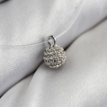 Misineli Topcuk Model Gümüş Renk Hayalet Kolye