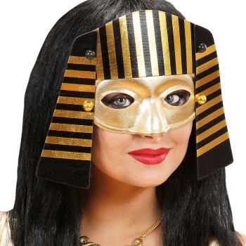 Mısırlı Maskesi Lastik Aparatlı Firavun Maskesi 21x23 cm