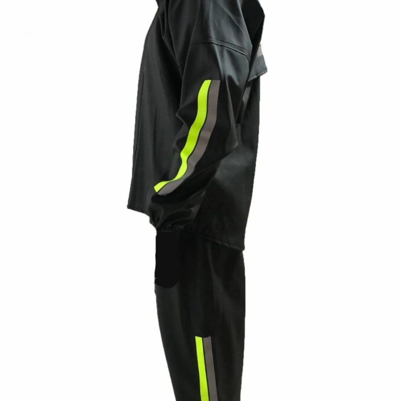 Motorcu Kurye Su Geçirmez Yağmurluk Takım - Siyah -