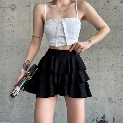 Mykonos Basic Etek - Siyah -