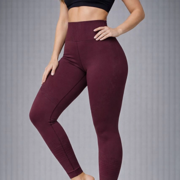 Nonofit Kadın Yüksek Bel Full Extra Toparlayıcı Likralı Ön Arka ve Bilek Desenli - Bordo