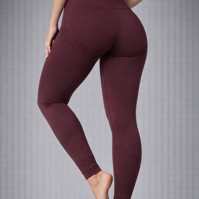 Nonofit Kadın Yüksek Bel Full Extra Toparlayıcı Likralı Ön Arka ve Bilek Desenli - Bordo