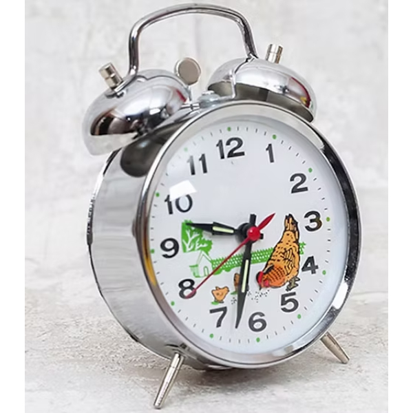 Nostaljik Kurmalı Horozlu Çalar Saat Büyük Boy